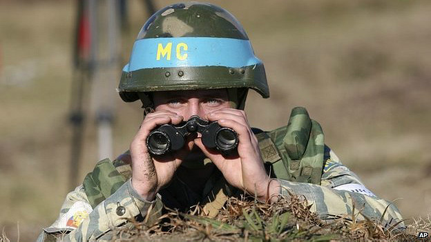 Soldado pacificador ruso en Abjasia, 2007
