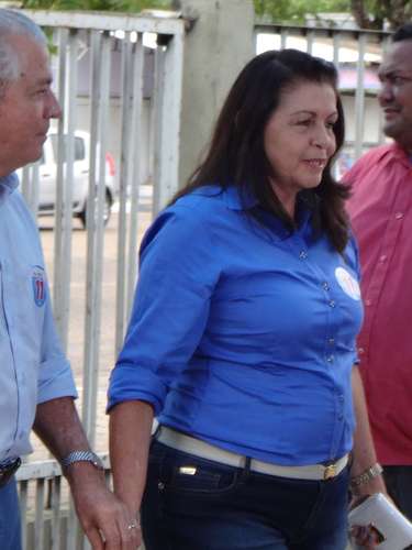 A candidata ao governo de Roraima, Suely Campos (PP), votou na escola estadual Oswaldo Cruz, no Centro de Boa Vista