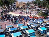 Puno: mototaxistas se movilizan por la inseguridad ciudadana