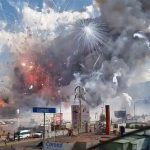 Una explosión masiva ataca el mayor mercado de fuegos artificiales de México en Tultepec, el 20 de diciembre de 2016. (Foto: JOSE LUIS TOLENTINO/AFP/Getty Images)