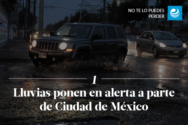Lluvias ponen en alerta a parte de Ciudad de México