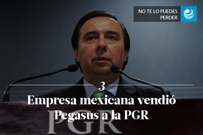 Empresa mexicana vendió Pegasus a la PGR