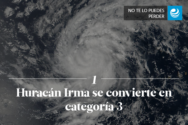 Huracán Irma se convierte en categoría 3