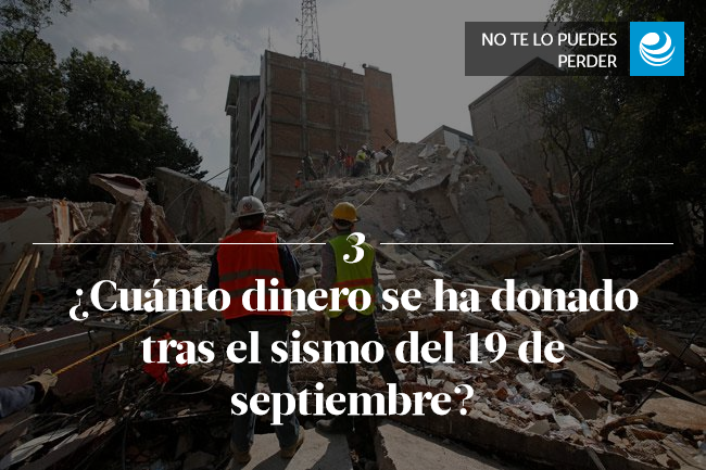 ¿Cuánto dinero se ha donado tras el sismo del 19 de septiembre?